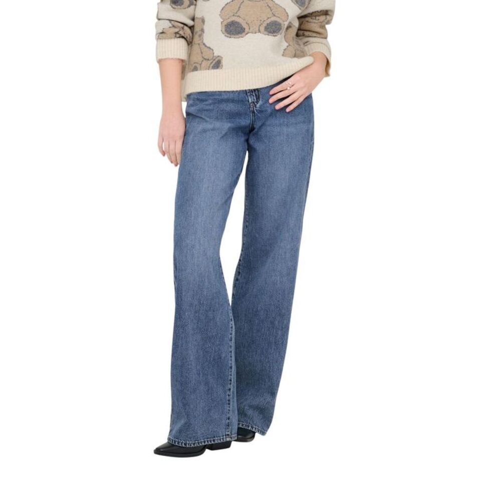 Only Blue Cotton Relaxed Fit Women's Jeans